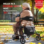 Rollator Walkers for Seniors with Seat, Aluminum Extremely-Compact Journey ... - Image 8