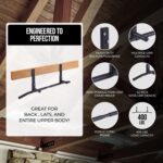 Joist Mount Pull Up Bar, Ceiling Mounted Chin Up Bar for Residence Gymnasium, Cro... - Image 4