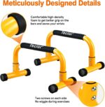 Push Up Bar, Parallettes Bars For L-sit & Dip, Heavy-Obligation No Wobbling ... - Image 4