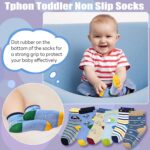 Tphon Non Slip Youngsters Toddler Socks with Grippers Child 12 Pairs Anti Ski... - Image 6