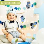 Tphon Non Slip Youngsters Toddler Socks with Grippers Child 12 Pairs Anti Ski... - Image 7