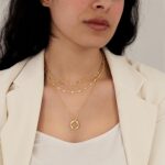 Layered Gold Necklaces for Girls,Stackable Dainty 14K Gold Silver Plat... - Image 3