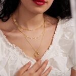Layered Gold Necklaces for Girls,Stackable Dainty 14K Gold Silver Plat... - Image 4