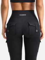 YEOREO CoreFlex Ladies Exercise Flare Leggings with Pockets Hidden Scrun... - Image 4