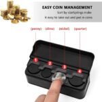 Compact Coin Holder for Automotive - 4 Compartment&Mechanically Holds Cash ... - Image 4