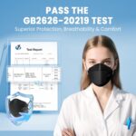 KN95 Face Masks for Adults 50 Pack, Individually Wrapped, 5-Ply Black ... - Image 5