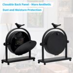 MODE HOME Silent Battery Operated Black Steel Analog Desk Clock with B... - Image 6