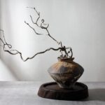 Rusty Ceramic Vase, Wabi Sabi Ornamental Pottery Flower Vase for Cente... - Image 3