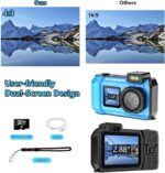 UHD 8K Underwater Digicam, 70MP 33FT WiFi Waterproof Digital Digicam wit... - Image 7