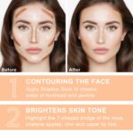 6 Colours Cream Contour Stick Make-up Equipment,Shades with Highlighter and Bl... - Image 4