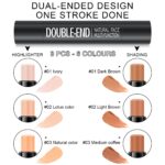6 Colours Cream Contour Stick Make-up Equipment,Shades with Highlighter and Bl... - Image 5