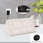Kogonee Picket Digital Alarm Clock, 0-100% Dimmer, 2 Alarm Settings, W... - Image 3