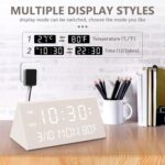 Kogonee Picket Digital Alarm Clock, 0-100% Dimmer, 2 Alarm Settings, W... - Image 7