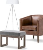 SIMPLIHOME Milltown 27 inch Vast Up to date Rectangle Footstool Otto... - Image 4