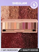 SHEGLAM 12-Colour Matte Eyeshadow Palette Satin Metallic Pearlescent So... - Image 3