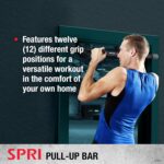 SPRI Pull Up Bar - 8-Grip and 12-Grip Door Body Mounting Pull-Up Bar ... - Image 5