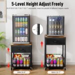 Cellular Mini Fridge Stand with Storage, Peak-Adjustable Mini Beverage... - Image 3