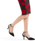 mysoft Girls's Pumps Footwear Pointed Toe Kitten Low Heels Stiletto Ankle... - Image 6