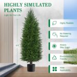 4FT Synthetic Topiary Cedar Vegetation Out of doors, Fake Pine Bushes UV Resist... - Image 3