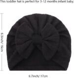 New child Child Lady Hats with Bow Toddler Toddler Beanie Cap New child Hosp... - Image 3