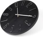 jomparis Wall Clock 12" Silent Non-Ticking Trendy Model Wood Wall Cl... - Image 3