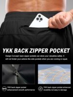 Aolesy Males's 2 in 1 Operating Shorts 5" Exercise Health club Athletic Shorts for ... - Image 4