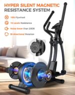 pooboo Elliptical Machine, Elliptical Train Machine with 16-Degree R... - Image 3