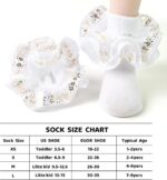 7 Pairs of Cute Ruffled Socks in Assorted Colours with Gold Foil Patter... - Image 3