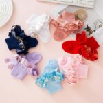 7 Pairs of Cute Ruffled Socks in Assorted Colours with Gold Foil Patter... - Image 8