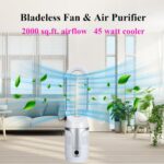 Bladeless Tower Fan and Air Air purifier, True H13 HEPA Filter, 90° Oscill... - Image 3