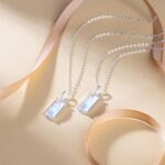 HOPE LOVE SHINE New Beginnings Rainbow Moonstone Sterling Silver Neckl... - Image 3