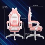 HOMCOM Racing Gaming Chair with Cat Ears, Reclining Fake Leather-based Compu... - Image 4
