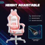 HOMCOM Racing Gaming Chair with Cat Ears, Reclining Fake Leather-based Compu... - Image 6