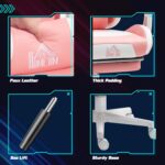 HOMCOM Racing Gaming Chair with Cat Ears, Reclining Fake Leather-based Compu... - Image 9