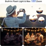 4K Digital Digital camera, 64MP FHD Autofocus Compact Digital camera with 32G SD Card ... - Image 5