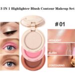 3-in-1 Blendable Trio, Contour and Spotlight Blush Make-up Palette, Cre... - Image 3