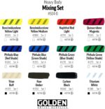 Heavy Physique Acrylics by GOLDEN, Mixing Set, 12 Coloration, Skilled Acry... - Image 4