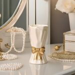 Bow Vase, White Flower Vase for Dwelling Decor, White Ceramic Vases for Bo... - Image 4