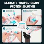 Protein Powder Journey Container Set - 60 Pre-Sealed Disposable Baggage wi... - Image 3