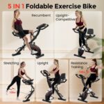 Pleny Folding Train Bike, 5 IN 1 Stationary Bikes for Dwelling 6.6 LBS ... - Image 3