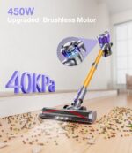 Cordless Vacuum Cleaner, 450W 40Kpa Highly effective Stick Vacuum, As much as 50Min... - Image 3