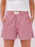 ANRABESS Boxer Shorts for Ladies Gingham Pajama 2025 Summer time Informal Loun... - Image 3