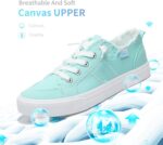 Obtaom Ladies's Play Trend Sneaker White Coloration Washed and Leopard Can... - Image 4