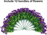Synthetic Flowers for Outside Faux Vegetation Outdoors Ornament, 12 Bun... - Image 5