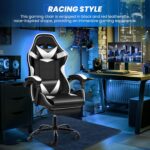 Gaming Chair with Footrest, Top Adjustable & 90°-135° Tilt Operate... - Image 4
