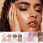 Kaely 8 Colours Cream Eyeshadow Contour Highlighter Palette Make-up, Nud... - Image 3