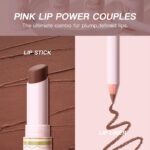 USHAS Lipstick and Lip Liner Combo Set 2 in 1 Waterproof Lipstick for ... - Image 4