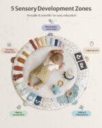 Blissful Diary Child Play Health club & Exercise Mat, 5 Developmental Zones Woo... - Image 4