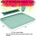 Silicone Portray Mat With Cup and Palette Removable, 17"X13" Thick C... - Image 3