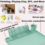 Silicone Portray Mat With Cup and Palette Removable, 17"X13" Thick C... - Image 5